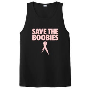 Pink Ribbon SAVE THE BOOBIE Breast Cancer Awareness Gift PosiCharge Competitor Tank