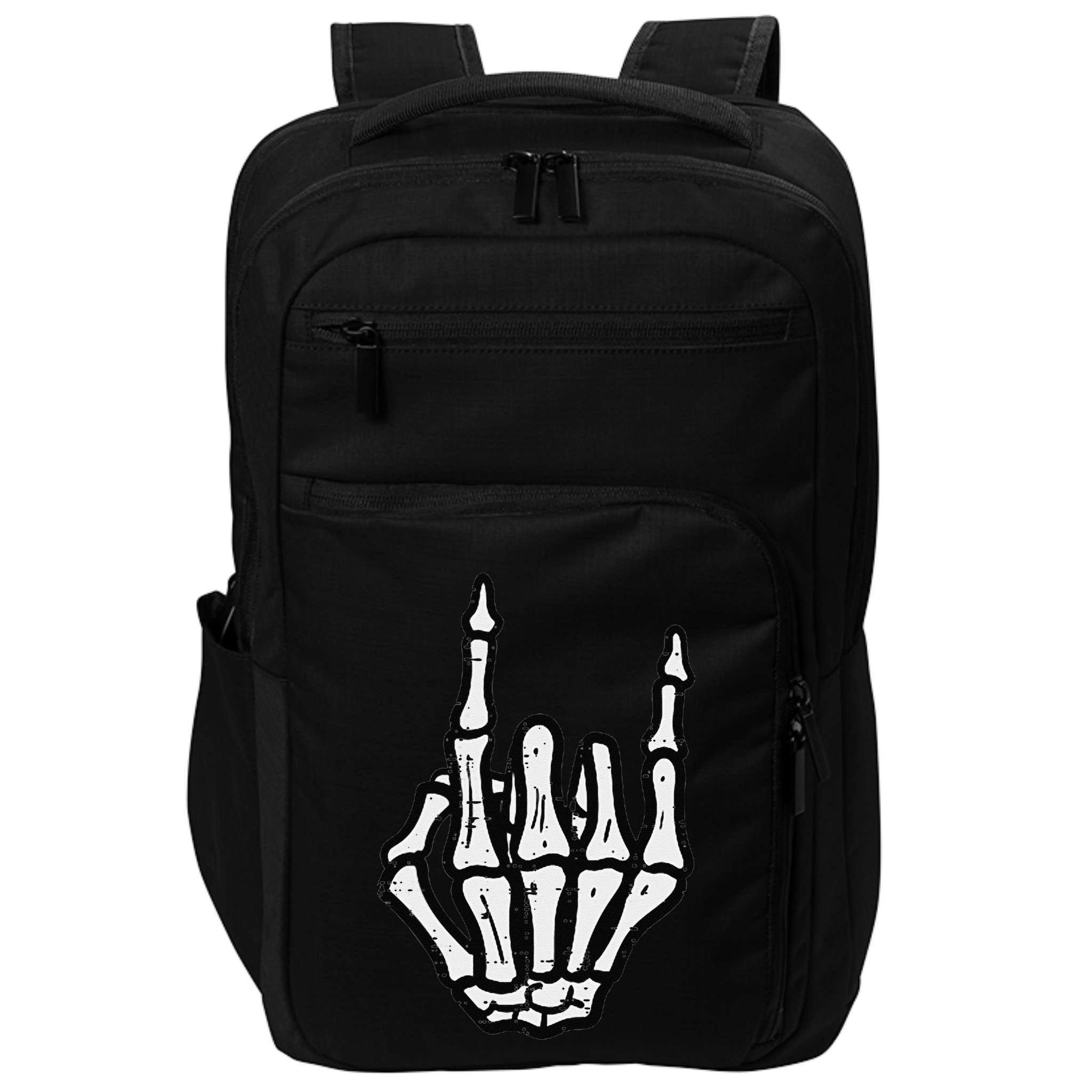 Punk Rock Skeleton Cool Rocker Halloween Impact Tech Backpack