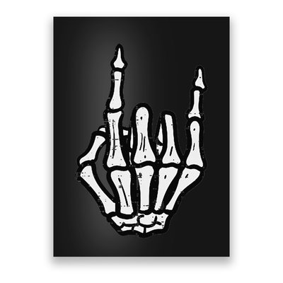 Punk Rock Skeleton Cool Rocker Halloween Poster
