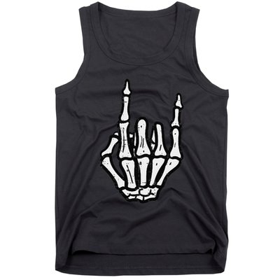 Punk Rock Skeleton Cool Rocker Halloween Tank Top