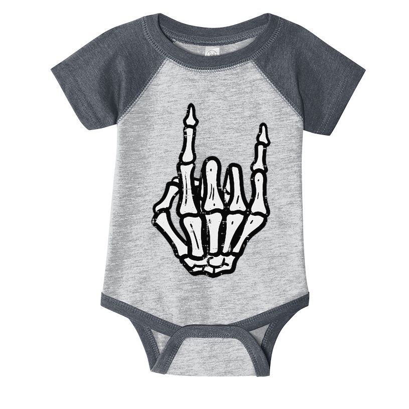 Punk Rock Skeleton Cool Rocker Halloween Infant Baby Jersey Bodysuit