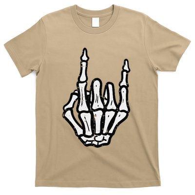 Punk Rock Skeleton Cool Rocker Halloween T-Shirt