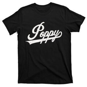 Poppy Retro Style Father’s day gift for Papa Grandpa T-Shirt