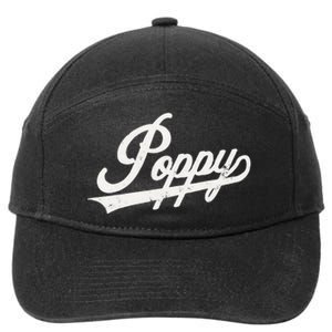 Poppy Retro Style Father’s day gift for Papa Grandpa 7-Panel Snapback Hat