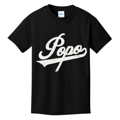 Popo Retro Style Father’s day gift for Papa Grandpa Kids T-Shirt