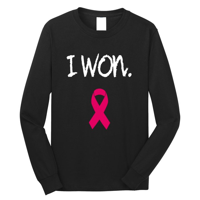 Pink Ribbon Survivor Breast Cancer Awareness Gift Long Sleeve Shirt