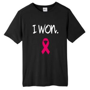 Pink Ribbon Survivor Breast Cancer Awareness Gift Tall Fusion ChromaSoft Performance T-Shirt