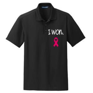 Pink Ribbon Survivor Breast Cancer Awareness Gift Dry Zone Grid Polo