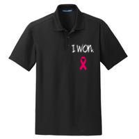 Pink Ribbon Survivor Breast Cancer Awareness Gift Dry Zone Grid Polo