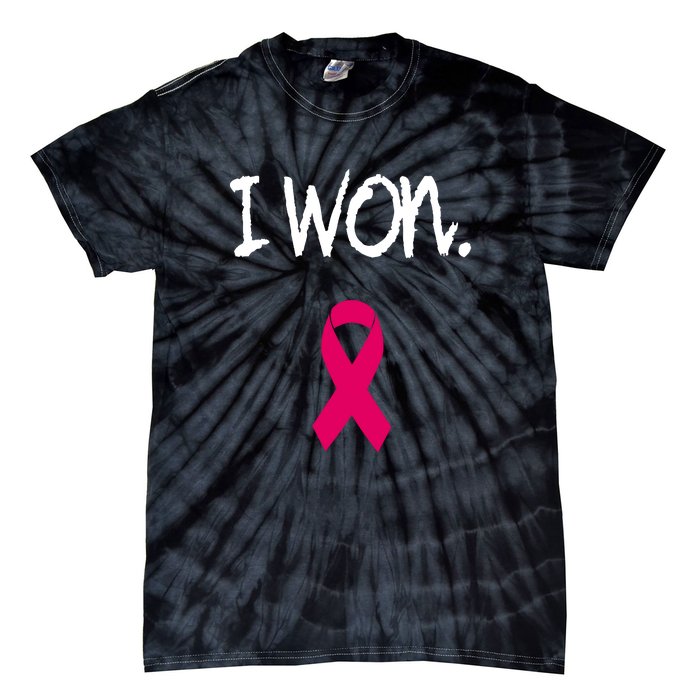 Pink Ribbon Survivor Breast Cancer Awareness Gift Tie-Dye T-Shirt