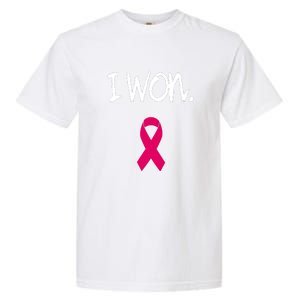 Pink Ribbon Survivor Breast Cancer Awareness Gift Garment-Dyed Heavyweight T-Shirt