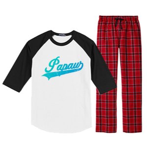 Papaw Retro Style Funny Father’S Day Gift For Dad Grandpa Gift Raglan Sleeve Pajama Set