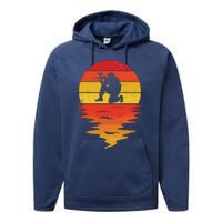 Paintball Retro Sunset 70s Vintage Paintball Performance Fleece Hoodie