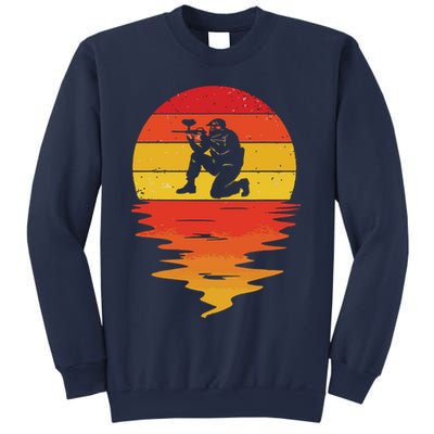 Paintball Retro Sunset 70s Vintage Paintball Sweatshirt