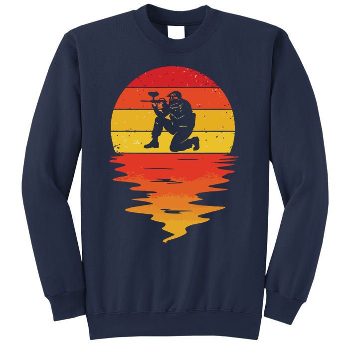 Paintball Retro Sunset 70s Vintage Paintball Sweatshirt