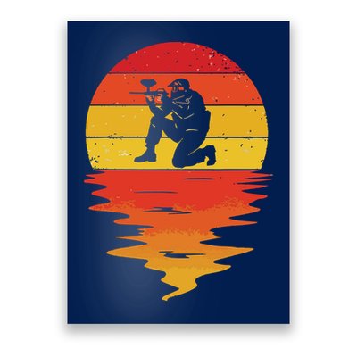 Paintball Retro Sunset 70s Vintage Paintball Poster