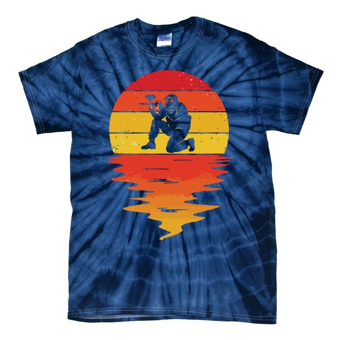 Paintball Retro Sunset 70s Vintage Paintball Tie-Dye T-Shirt