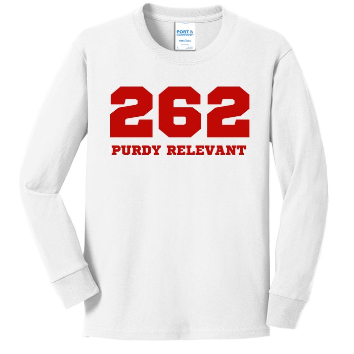 Purdy Relevant San Francisco Football Playoffs Kids Long Sleeve Shirt