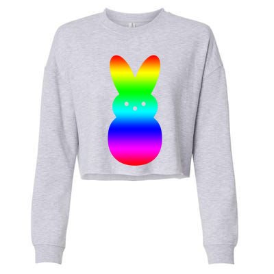 Peeps Rainbow Striped Gift Bunny Peep Gift Cropped Pullover Crew