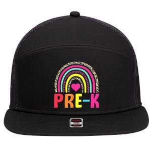 PreK Rainbow Squad Pre K Team Teacher 7 Panel Mesh Trucker Snapback Hat