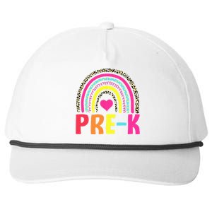 PreK Rainbow Squad Pre K Team Teacher Snapback Five-Panel Rope Hat