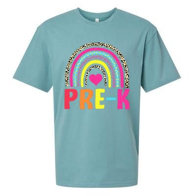 PreK Rainbow Squad Pre K Team Teacher Sueded Cloud Jersey T-Shirt