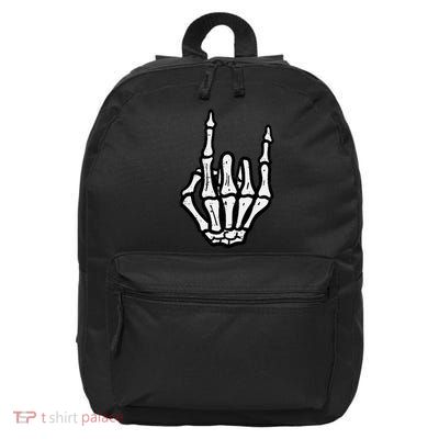 Punk Rock Skeleton Cool Rocker Halloween 16 in Basic Backpack