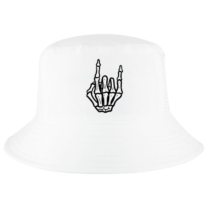 Punk Rock Skeleton Cool Rocker Halloween Cool Comfort Performance Bucket Hat