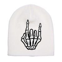 Punk Rock Skeleton Cool Rocker Halloween Short Acrylic Beanie