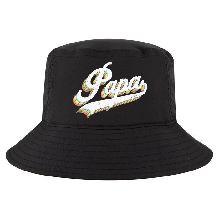 Papa Retro Style Father’s day gift for Funny Papa Grandpa Cool Comfort Performance Bucket Hat