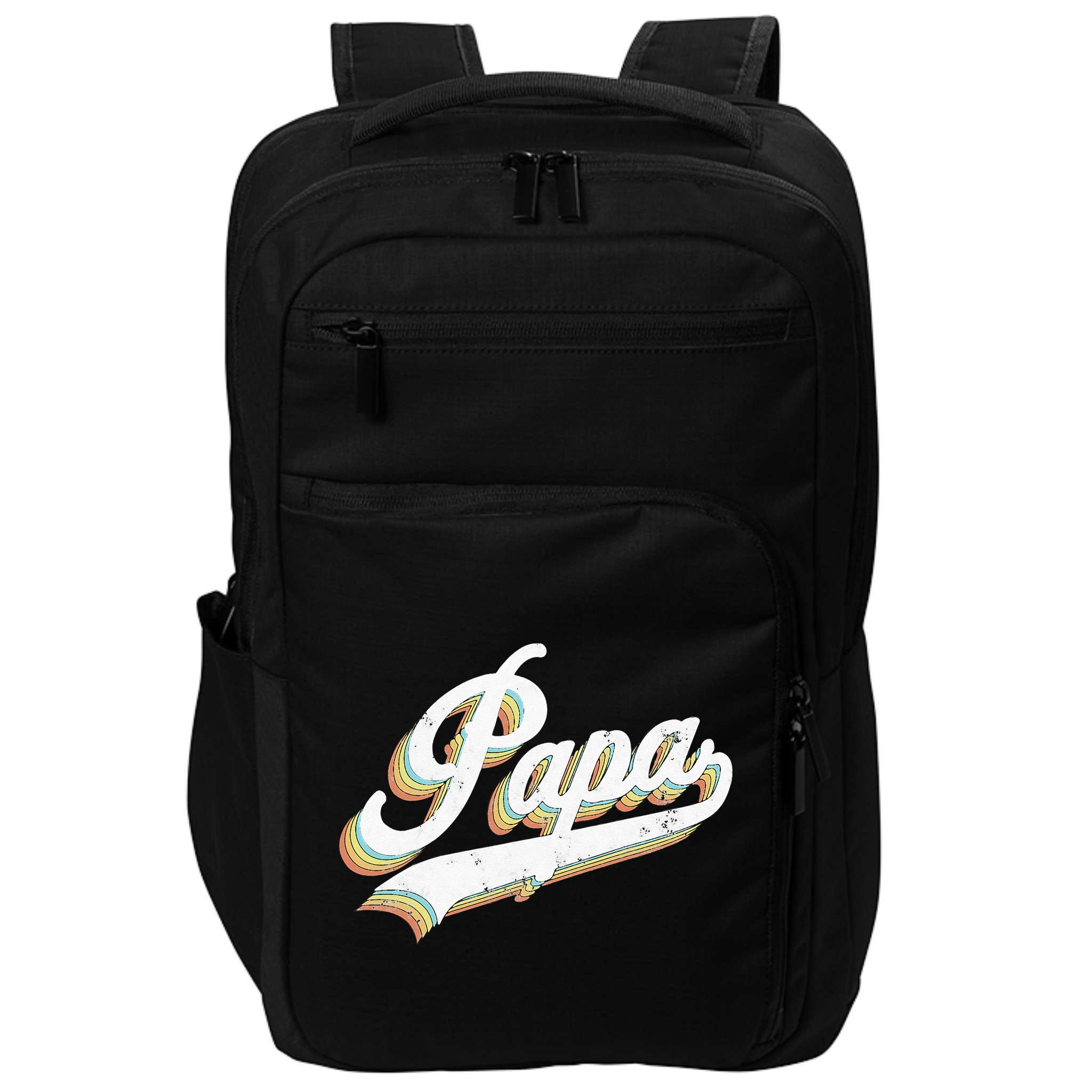 Papa Retro Style Father’s day gift for Funny Papa Grandpa Impact Tech Backpack