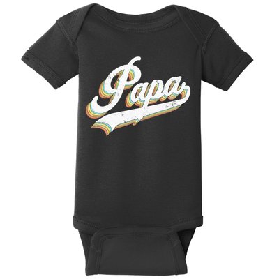 Papa Retro Style Father’s day gift for Funny Papa Grandpa Baby Bodysuit