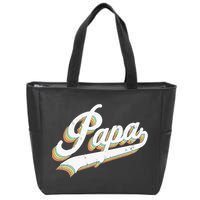 Papa Retro Style Father’s day gift for Funny Papa Grandpa Zip Tote Bag