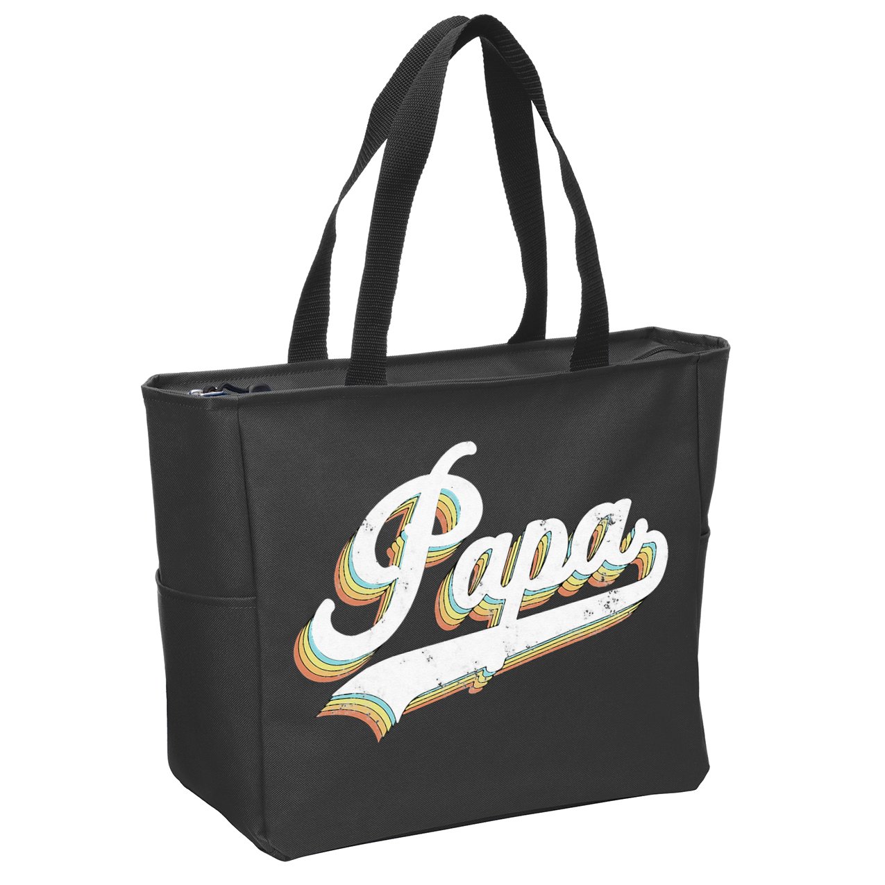 Papa Retro Style Father’s day gift for Funny Papa Grandpa Zip Tote Bag