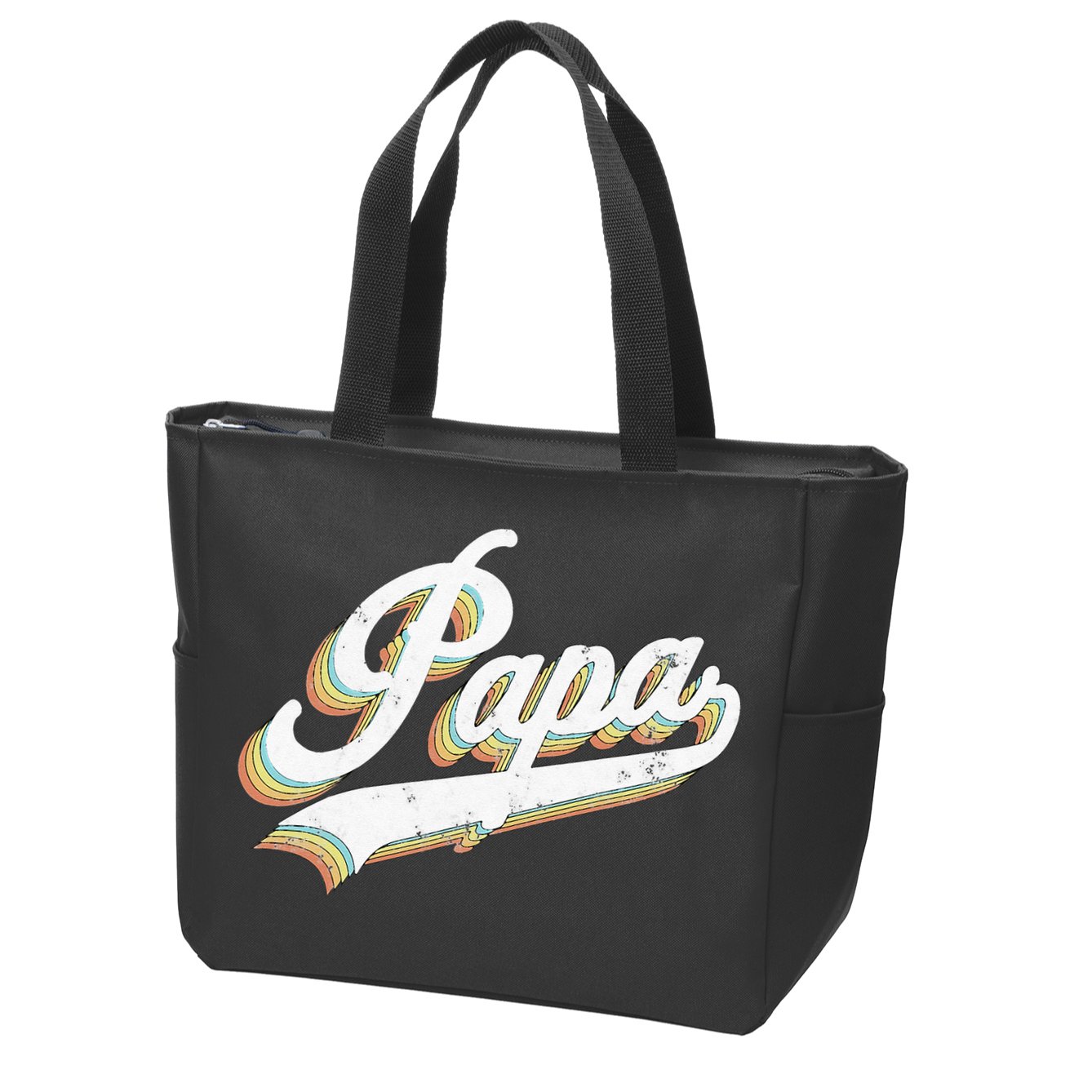 Papa Retro Style Father’s day gift for Funny Papa Grandpa Zip Tote Bag