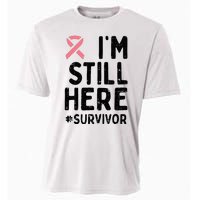 Pink Ribbon Still Here Survivor Breast Cancer Warrior Gift Cooling Performance Crew T-Shirt