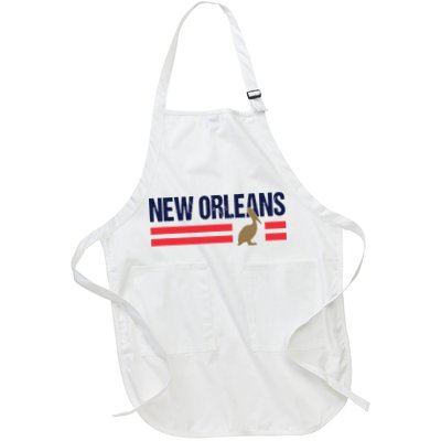 Pelican Retro Stripes New Orleans Vintage New Orleans Local Apron