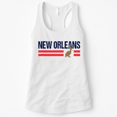 Pelican Retro Stripes New Orleans Vintage New Orleans Local Womens Tank Top