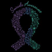 Purple Ribbon Suicide Prevention Awareness Cooling Performance Crew T-Shirt