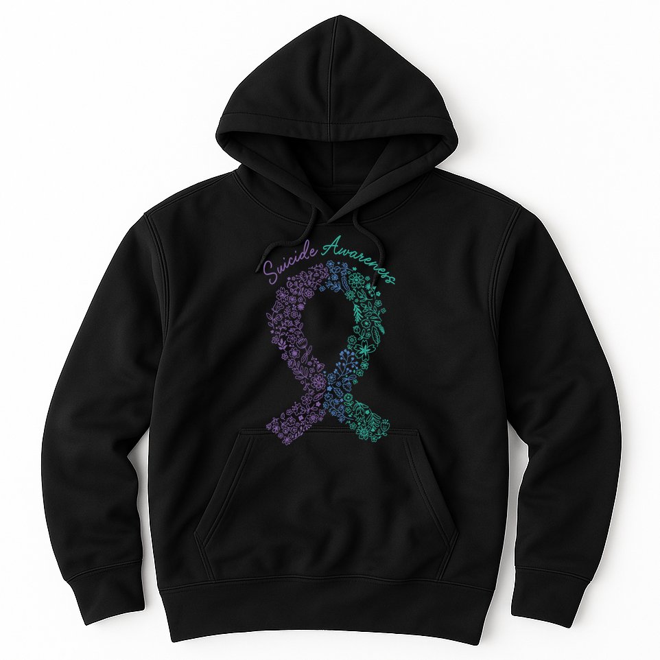 Purple Ribbon Suicide Prevention Awareness Hoodie