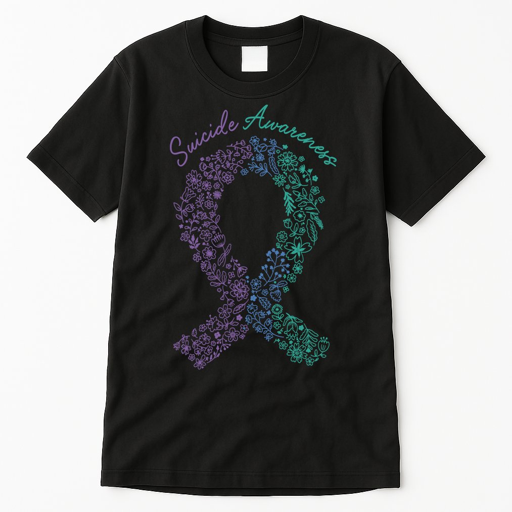 Purple Ribbon Suicide Prevention Awareness Tall T-Shirt
