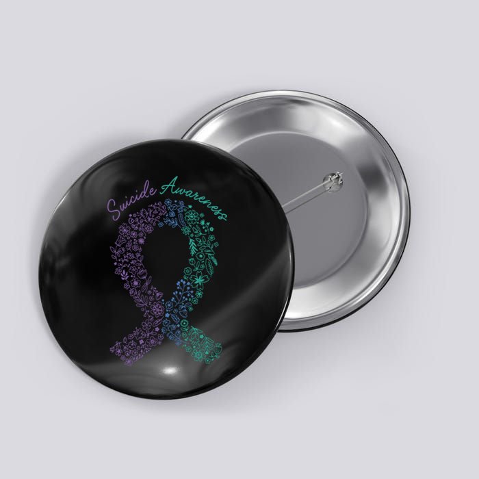 Purple Ribbon Suicide Prevention Awareness Button