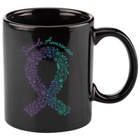 Purple Ribbon Suicide Prevention Awareness 11oz C Handle Ceramic Mug