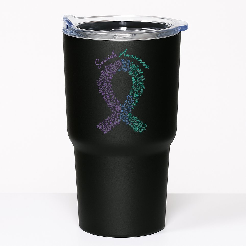 Purple Ribbon Suicide Prevention Awareness Tumbler