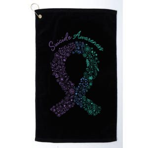 Purple Ribbon Suicide Prevention Awareness Platinum Collection Golf Towel