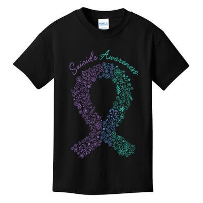 Purple Ribbon Suicide Prevention Awareness Kids T-Shirt