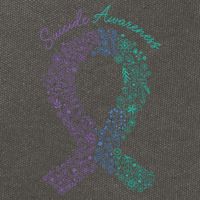 Purple Ribbon Suicide Prevention Awareness Cotton Canvas Backpack