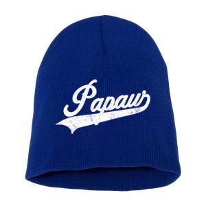 Papaw Retro Style Funny Father’S Day Gift For Dad Grandpa Meaningful Gift Short Acrylic Beanie