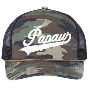 Papaw Retro Style Funny Father’S Day Gift For Dad Grandpa Meaningful Gift Retro Rope Trucker Hat Cap