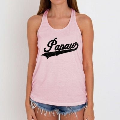 Papaw Retro Style Funny Father’S Day Gift For Dad Grandpa Meaningful Gift Women's Knotted Racerback Tank